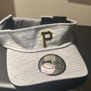 New Era Gray Adult Visor Pittsburg Pirates